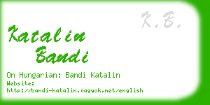 katalin bandi business card